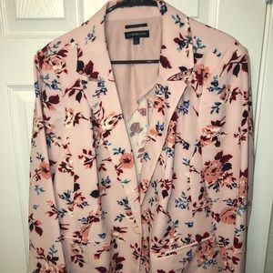 Lane Bryant Pink Floral Blazer
